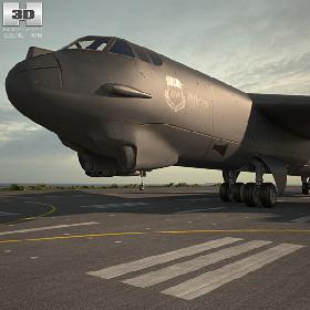 3D Boeing B-52 Stratofortress model